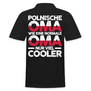 Polska Polin Polenische Oma Polen - Männer Poloshirt - Schwarz - Hinten - Kai (181cm)
