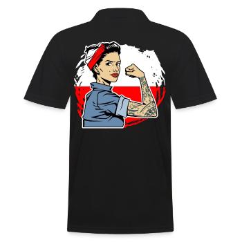 Polska Pole Polnisches Polen Polin - Männer Poloshirt - Schwarz - Hinten - Kai (181cm)