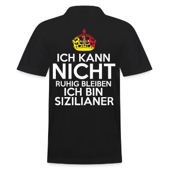 Sicilia Sizilien Sizilianer Sizilianisches - Männer Poloshirt - Schwarz - Hinten - Kai (181cm)