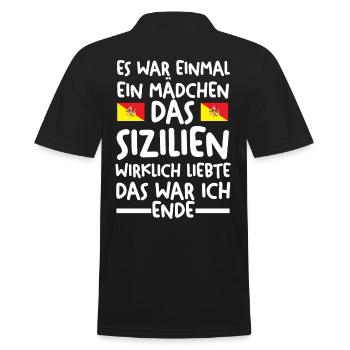 Sicilia Sizilien Italien Sizilianerin - Männer Poloshirt - Schwarz - Hinten - Kai (181cm)