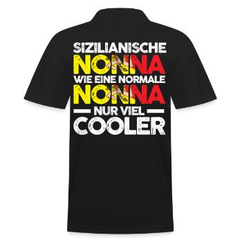 Sicilia Nonna Sizilienische Oma Sizilien - Männer Poloshirt - Schwarz - Hinten - Kai (181cm)