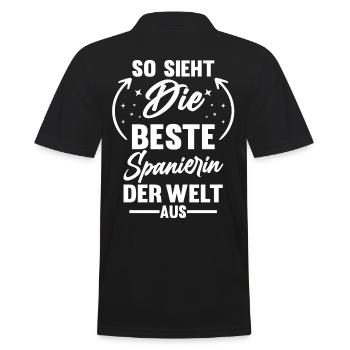 Espana Spanien Spanierin Spanisches - Männer Poloshirt - Schwarz - Hinten - Kai (181cm)
