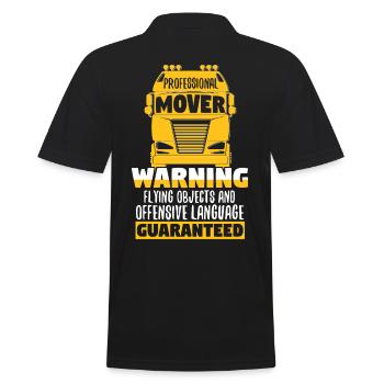 Professional Mover Trucker Warning - Men's Polo Shirt - black - Back - Kai (181cm)