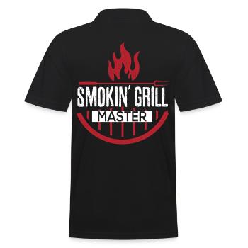 Smokin Grilling Master BBQ Tools - Men's Polo Shirt - black - Back - Kai (181cm)