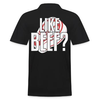 Like Beef Meat Lover BBQ Barbecue - Men's Polo Shirt - black - Back - Kai (181cm)