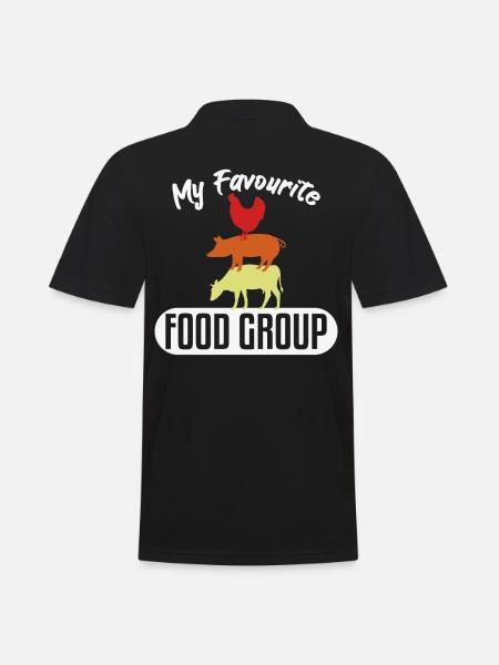 Favourite Food Group Meat Beef - Men's Polo Shirt - black