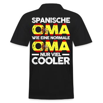 Espana Spanierin Spanienische Oma Spanien - Männer Poloshirt - Schwarz - Hinten - Kai (181cm)