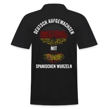 Espana Deutschland Spanier Spanisches Spanien - Männer Poloshirt - Schwarz - Hinten - Kai (181cm)