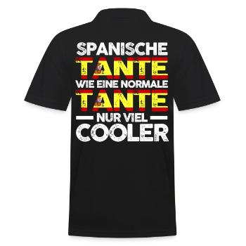 Espana Spanierin Tante Spanien - Männer Poloshirt - Schwarz - Hinten - Kai (181cm)
