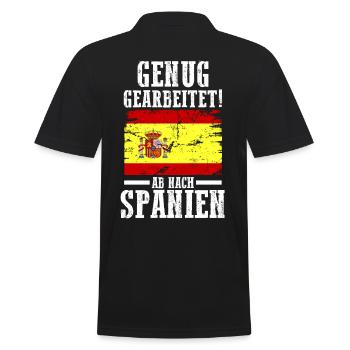 Espana Urlaub Spanier Spanien - Männer Poloshirt - Schwarz - Hinten - Kai (181cm)