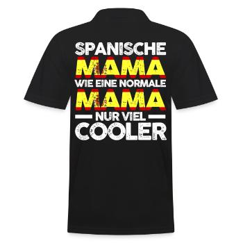 Spanierin Spanienische Mama Spanien Mutter Espana - Männer Poloshirt - Schwarz - Hinten - Kai (181cm)