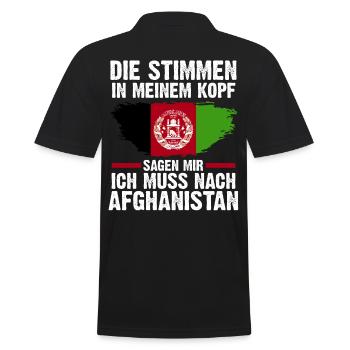 Afghanistan Afghane Afghanisches - Männer Poloshirt - Schwarz - Hinten - Kai (181cm)