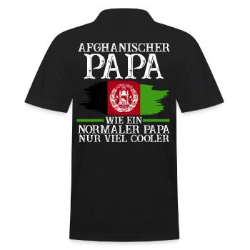 Afghanistanischer Papa Vater Afghane Afghanistan - Männer Poloshirt - Schwarz - Hinten - Kai (181cm)