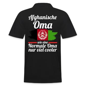 Afghanin Afghanistanische Oma Afghanistan - Männer Poloshirt - Schwarz - Hinten - Kai (181cm)