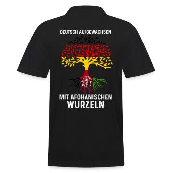 Deutschland Afghane Afghanisches Afghanistan - Männer Poloshirt - Schwarz - Hinten - Kai (181cm)