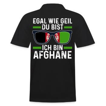 Afghane Afghanisches Afghanistan - Männer Poloshirt - Schwarz - Hinten - Kai (181cm)