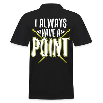 Acupuncture Always A Point - Men's Polo Shirt - black - Back - Kai (181cm)
