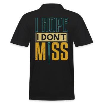 Acupuncture Hope I Dont Miss - Men's Polo Shirt - black - Back - Kai (181cm)