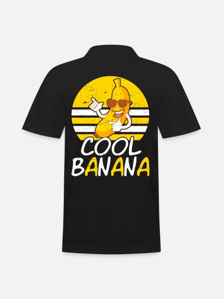 Banana - Men's Polo Shirt - black