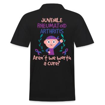 Arthritis Worth A Cure - Men's Polo Shirt - black - Back - Kai (181cm)