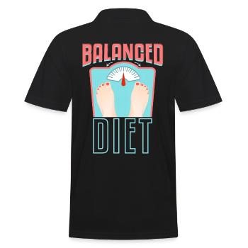 Balanced Diet - Men's Polo Shirt - black - Back - Kai (181cm)
