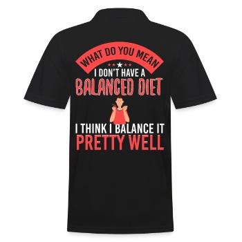 Balanced Died Handling - Men's Polo Shirt - black - Back - Kai (181cm)