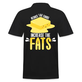 Keto Reduce Carbs Increase Fats - Men's Polo Shirt - black - Back - Kai (181cm)