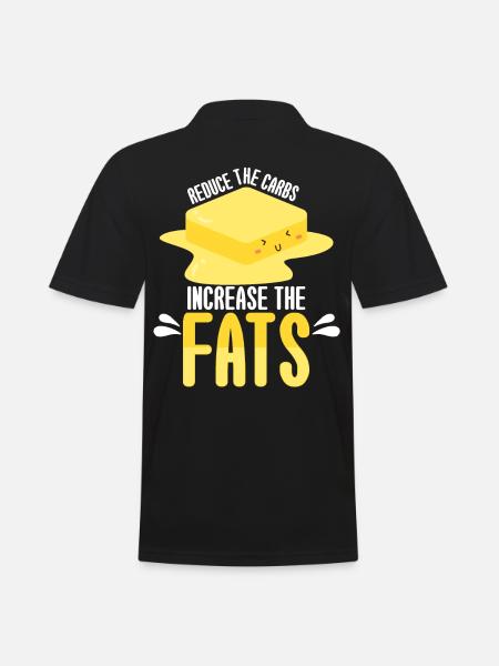 Keto Reduce Carbs Increase Fats - Men's Polo Shirt - black