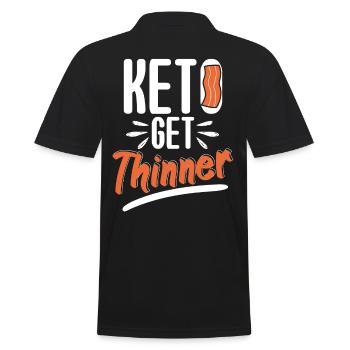 Keto Get Thinner Keto Diet - Men's Polo Shirt - black - Back - Kai (181cm)
