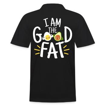 Good Fat Eggs Avocado Keto Diet - Men's Polo Shirt - black - Back - Kai (181cm)