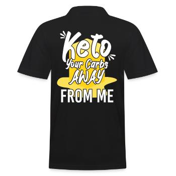 Keto Your Carbs Away From Me - Men's Polo Shirt - black - Back - Kai (181cm)
