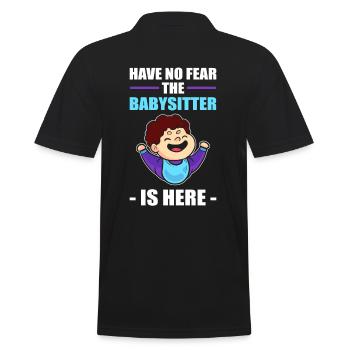 Have No Fear The Babysitter Is Here Babysitting - Men's Polo Shirt - black - Back - Kai (181cm)