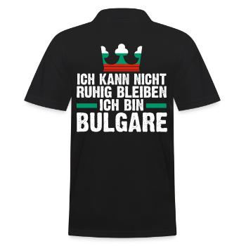 Balkan Bulgarien Bulgare Bulgarisches - Männer Poloshirt - Schwarz - Hinten - Kai (181cm)