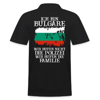 Balkan Bulgarien Bulgare Bulgarisches - Männer Poloshirt - Schwarz - Hinten - Kai (181cm)