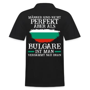 Balkan Bulgarien Bulgare Bulgarisches - Männer Poloshirt - Schwarz - Hinten - Kai (181cm)