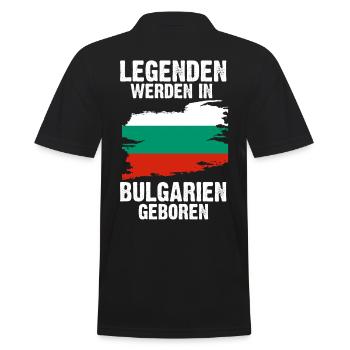 Balkan Bulgarien Bulgare Bulgarisches - Männer Poloshirt - Schwarz - Hinten - Kai (181cm)