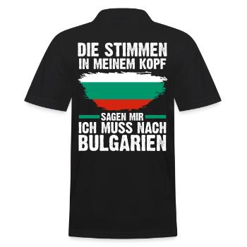 Balkan Bulgarien Bulgare Bulgarisches - Männer Poloshirt - Schwarz - Hinten - Kai (181cm)