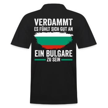 Balkan Bulgarien Bulgare Bulgarisches - Männer Poloshirt - Schwarz - Hinten - Kai (181cm)