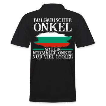 Balkan Bulgare Onkel Bulgarien - Männer Poloshirt - Schwarz - Hinten - Kai (181cm)