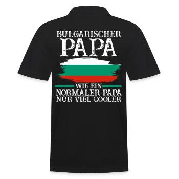 Bulgarienischer Papa Balkan Vater Bulgare Bulgarie - Männer Poloshirt - Schwarz - Hinten - Kai (181cm)