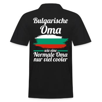 Balkan Bulgarin AmerikanischeOma Bulgarien - Männer Poloshirt - Schwarz - Hinten - Kai (181cm)