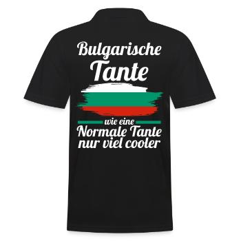 Balkan Bulgarin Tante Bulgarien - Männer Poloshirt - Schwarz - Hinten - Kai (181cm)