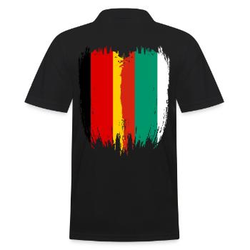 Deutschland Flagge Bulgarien - Männer Poloshirt - Schwarz - Hinten - Kai (181cm)