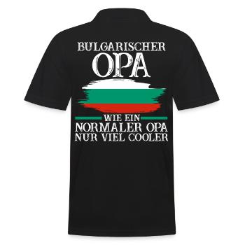 Balkan Bulgarienischer Opa Bulgare Bulgarien - Männer Poloshirt - Schwarz - Hinten - Kai (181cm)