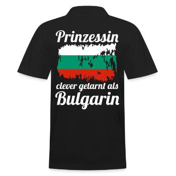 Prinzessin Balkan Bulgare Bulgarisches Bulgarien - Männer Poloshirt - Schwarz - Hinten - Kai (181cm)