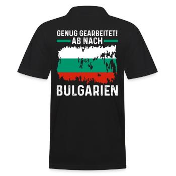Balkan Urlaub Bulgare Bulgarien - Männer Poloshirt - Schwarz - Hinten - Kai (181cm)