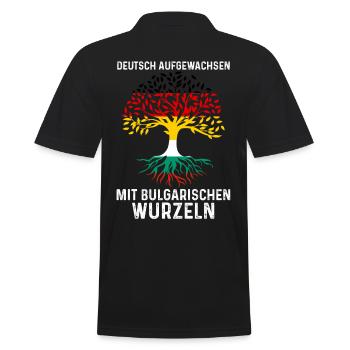 Balkan Deutschland Bulgare Bulgarisches Bulgarien - Männer Poloshirt - Schwarz - Hinten - Kai (181cm)