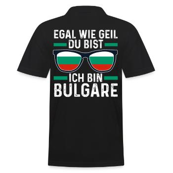 Balkan Bulgare Bulgarisches Bulgarien - Männer Poloshirt - Schwarz - Hinten - Kai (181cm)