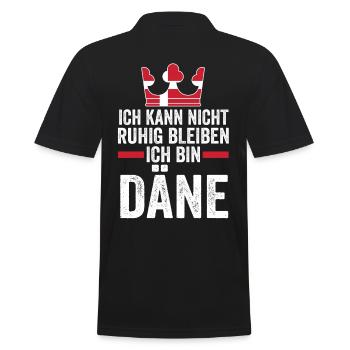 Skandinavien Dänemark Däne Dänisch - Männer Poloshirt - Schwarz - Hinten - Kai (181cm)