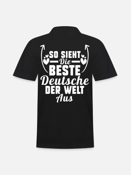 Deutschland Deutsche Deutsches - Männer Poloshirt - Schwarz
